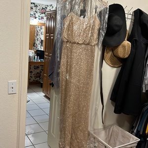 Size 14 rose gold sequin gown